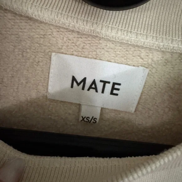 MATE the Label Fleece Oversized Shirt in Bone XS NWT - Picture 2 of 3